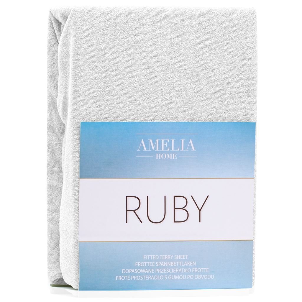 AmeliaHome frotē palags ar gumiju Ruby, 120x200 cm cena un informācija | Palagi | 220.lv