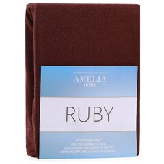 AmeliaHome frotē palags ar gumiju Ruby, 120x200 cm cena un informācija | Palagi | 220.lv