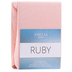 AmeliaHome frotē palags ar gumiju Ruby, 140x200 cm cena un informācija | Palagi | 220.lv