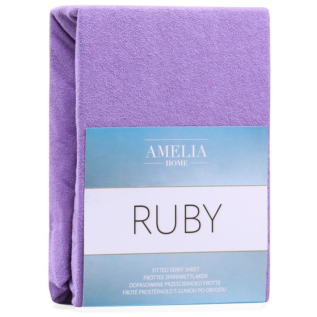 AmeliaHome frotē palags ar gumiju Ruby, 140x200 cm cena un informācija | Palagi | 220.lv