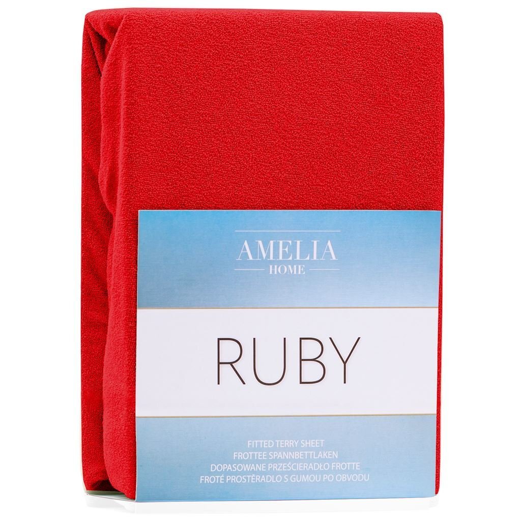 AmeliaHome frotē palags ar gumiju Ruby, 140x200 cm cena un informācija | Palagi | 220.lv