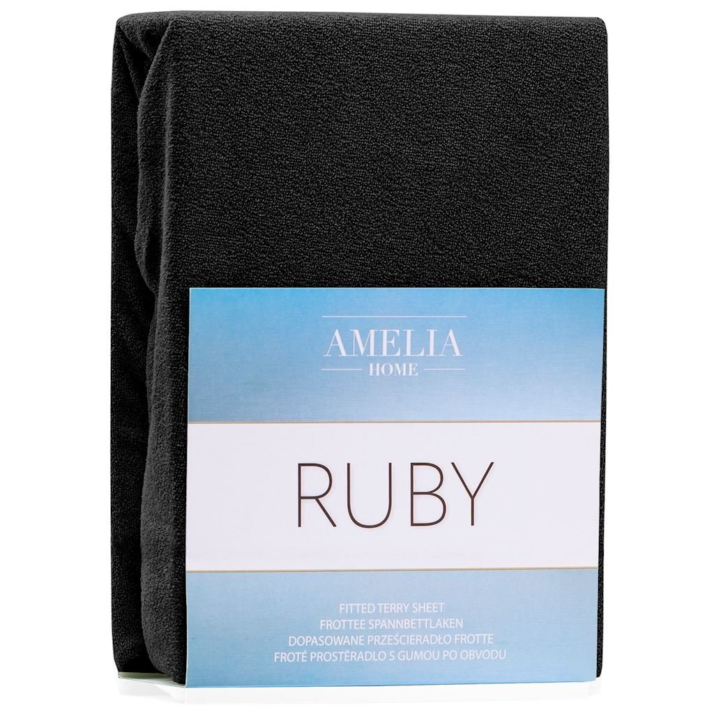 AmeliaHome frotē palags ar gumiju Ruby, 180x200 cm цена и информация | Palagi | 220.lv