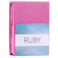 AmeliaHome frotē palags ar gumiju Ruby, 90x200 cm cena un informācija | Palagi | 220.lv