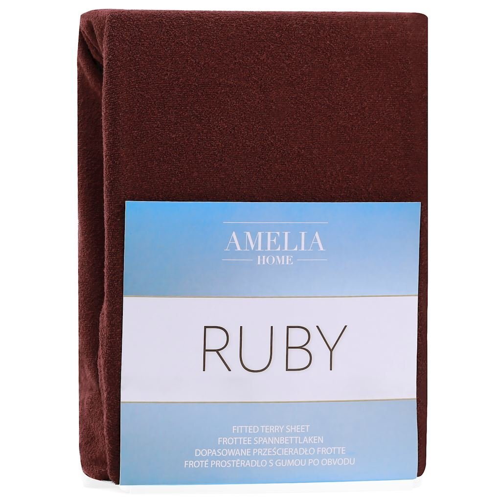 AmeliaHome frotē palags ar gumiju Ruby, 140x200 cm цена и информация | Palagi | 220.lv