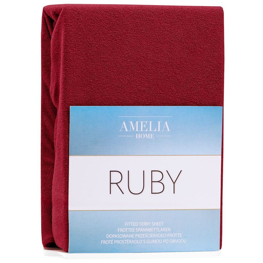 AmeliaHome frotē palags ar gumiju Ruby, 90x200 cm цена и информация | Palagi | 220.lv