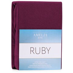 AmeliaHome frotē palags ar gumiju Ruby, 90x200 cm cena un informācija | Palagi | 220.lv