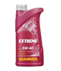 Моторное масло Mannol Extreme 5W-40, 1 л цена и информация | Моторное масло | 220.lv