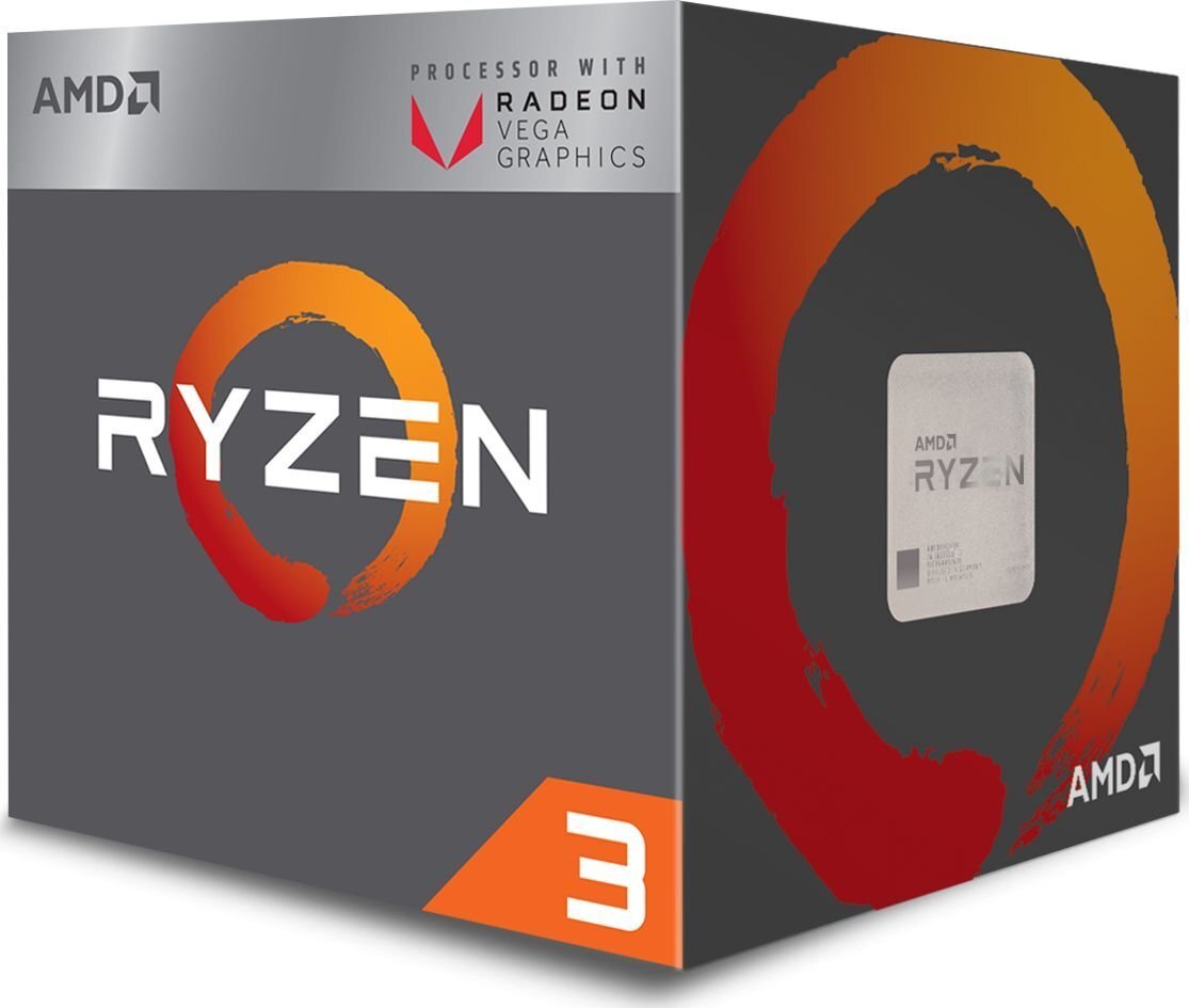 AMD Ryzen 3 3200G procesors 3,6 GHz 4 MB L3 Box cena un informācija | Procesori (CPU) | 220.lv