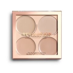 Korekcijas palete sejai Makeup Revolution London Matte Base 8,8 g, C1-C4, C1-C4 цена и информация | Пудры, базы под макияж | 220.lv