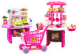 Rotaļu skaitītājs ar iepirkšanās ratiņiem un virtuvīti, rozā cena un informācija | Rotaļlietas meitenēm | 220.lv