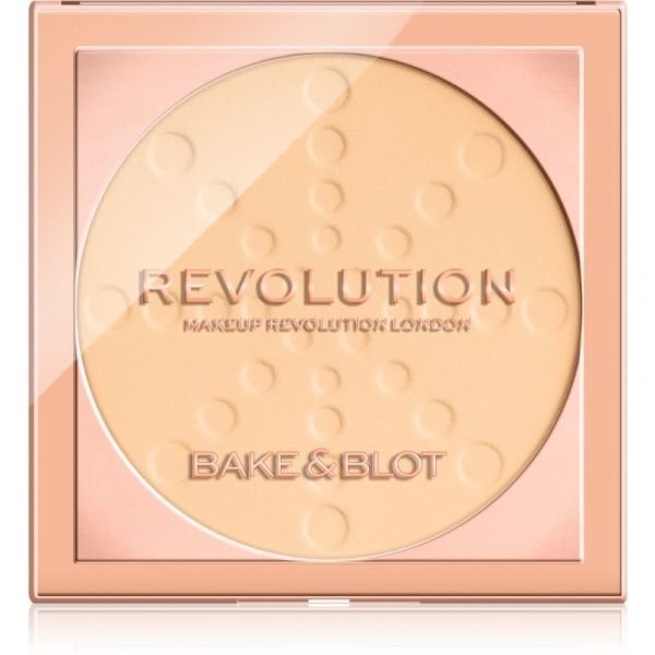 Makeup Revolution London Bake & Blot pūderis 5,5 g, Banana Light cena un informācija | Grima bāzes, tonālie krēmi, pūderi | 220.lv