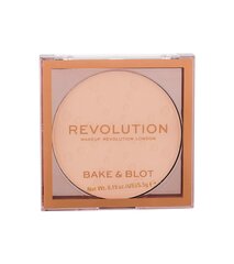 Kompakts pūderis Makeup Revolution London Bake & Blot 5,5 g, Lace, Lace cena un informācija | Grima bāzes, tonālie krēmi, pūderi | 220.lv