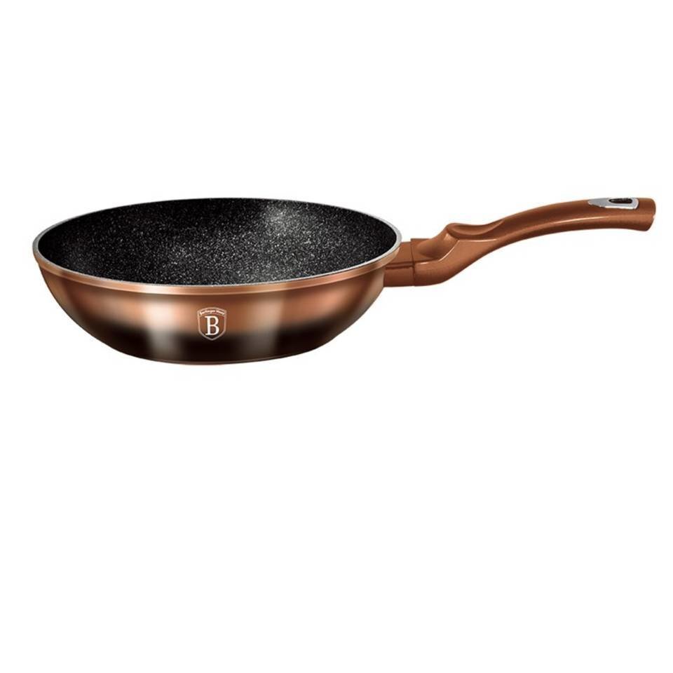 Berlingerhaus Metallic Line Rose Gold Noir Edition wok panna, 28cm cena un informācija | Pannas | 220.lv