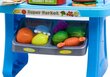 Rotaļu preču galds ar iepirkumu ratiņiem un virtuvīti, zilā krāsā cena un informācija | Rotaļlietas meitenēm | 220.lv