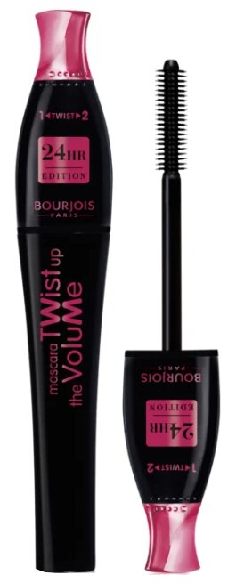 Skropstu tuša Bourjois Twist Up The Volume 24 hours edition 8 ml, Black cena un informācija | Acu ēnas, skropstu tušas, zīmuļi, serumi | 220.lv