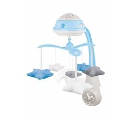 Muzikālais karuselis ar projektoru un plīša rotaļlietām Canpol Babies 3in1, zils, 75/100 цена и информация | Игрушки для малышей | 220.lv