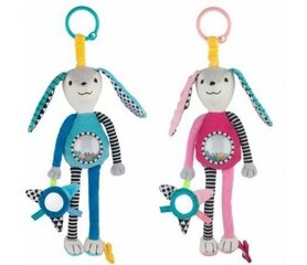 Мягкая подвесная игрушка Canpol Babies Rattle and Mirror Long Ears, синяя, розовая 68/061, 0 л.+ цена и информация | Игрушки для малышей | 220.lv