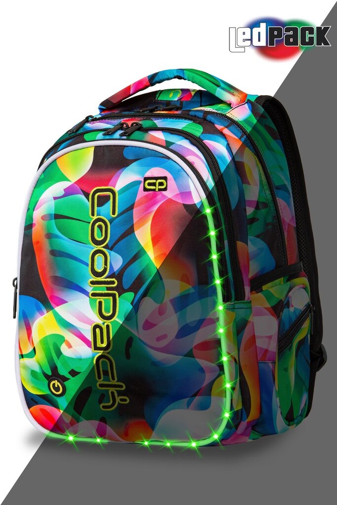 CoolPack Mugursoma Joy L LED - Rainbow Leaves цена и информация | Skolas somas | 220.lv