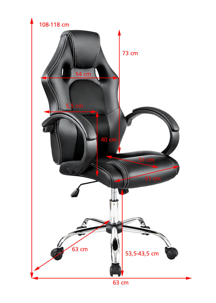 Spēļu krēsls NORE Lannister, melns/oranžs cena un informācija | Biroja krēsli | 220.lv