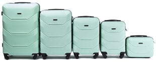 5 koferu komplekts Wings 147-5, zaļš cena un informācija | Koferi, ceļojumu somas | 220.lv