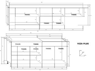 Комплект кухонных шкафчиков Viza Plus, светло-коричневый / белый цена и информация | Кухонные гарнитуры | 220.lv