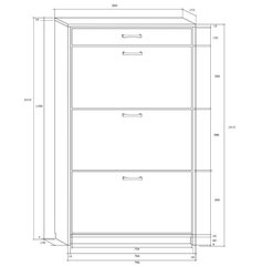 Apavu skapis Athena 3/60, brūns цена и информация | Полки для обуви, банкетки | 220.lv