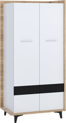 Skapis Meblocross Box 10 2D, gaiša ozola/baltas krāsas cena un informācija | Skapji | 220.lv