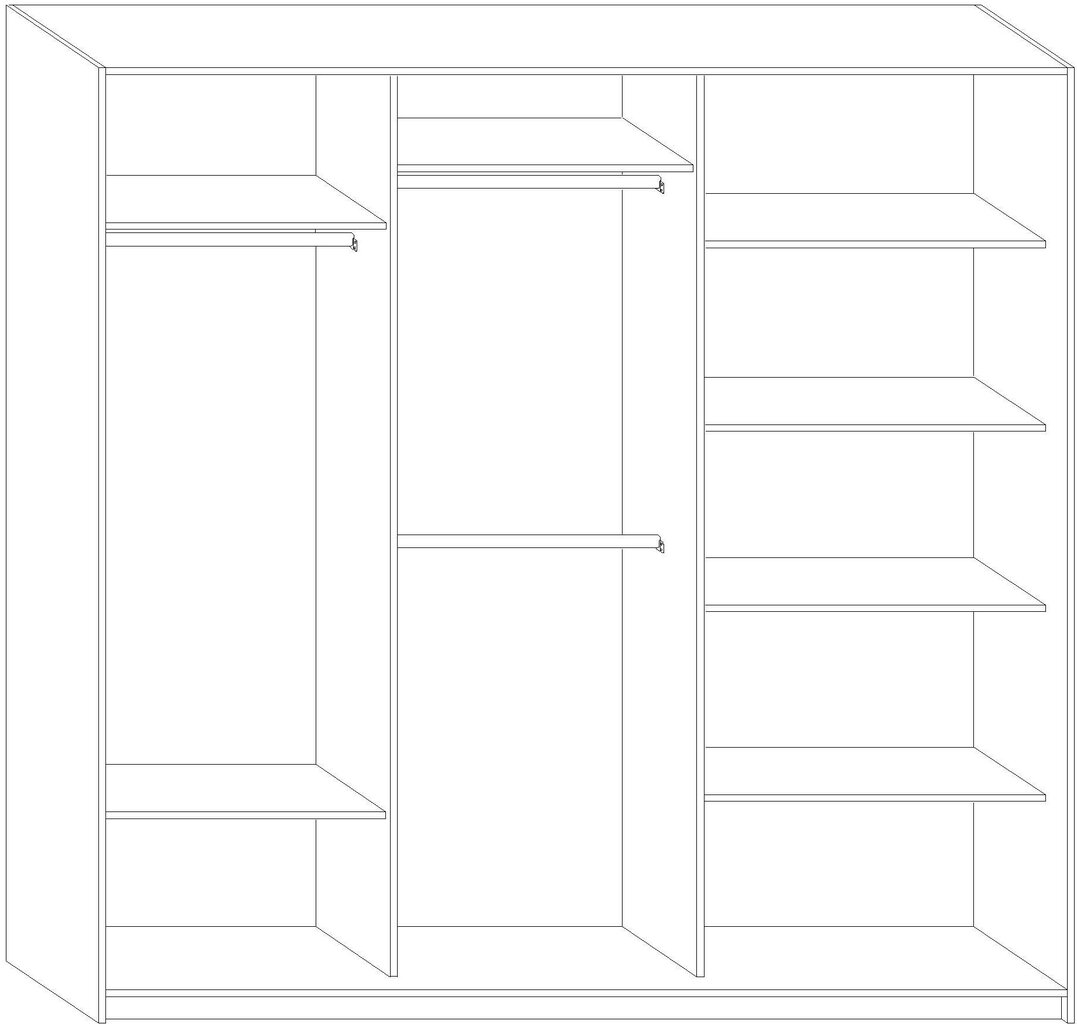 Skapis Rico L240D, brūns цена и информация | Skapji | 220.lv