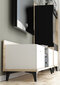 TV galdiņš Meblocross Box 09 2D1S, gaiši aozola/baltas krāsas cena un informācija | TV galdiņi | 220.lv