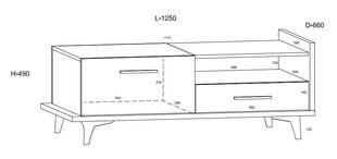 Журнальный столик Meblocross Box 03 2D2S, коричневый / белый цена и информация | Журнальные столики | 220.lv