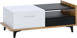 Kafijas galdiņš Meblocross Box 03 2D2S, ozolkoka krāsā/balts cena un informācija | Žurnālgaldiņi | 220.lv