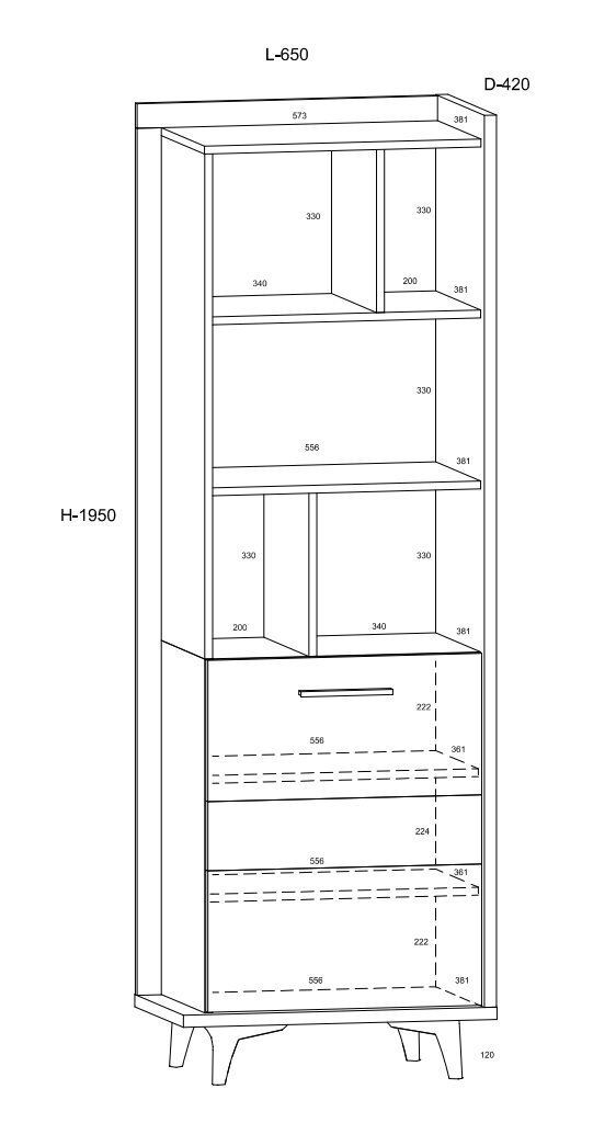 Plaukts Meblocross Box 06 1D, gaiša ozolkoka/baltā krāsā цена и информация | Plaukti | 220.lv