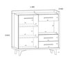 Kumode Meblocross Box 01 1D3S, gaiši ozola/baltas krāsas цена и информация | Kumodes | 220.lv