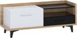 TV galdiņš Meblocross Box 08 1D1S, baltā/ozolkoka krāsā cena un informācija | TV galdiņi | 220.lv