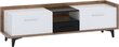 TV galdiņš Meblocross Box 09 2D1S, tumši brūns/balts cena un informācija | TV galdiņi | 220.lv