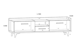 ТВ столик Meblocross Box 09 2D1S, дуб/белый цена и информация | Тумбы под телевизор | 220.lv
