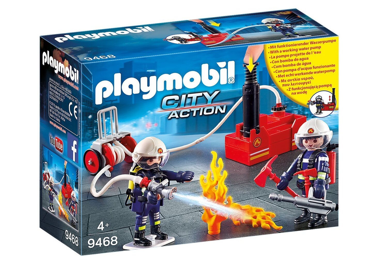 9468 PLAYMOBIL® City Action, Ugunsdzēsēji ar ūdens šļūteni cena un informācija | Konstruktori | 220.lv