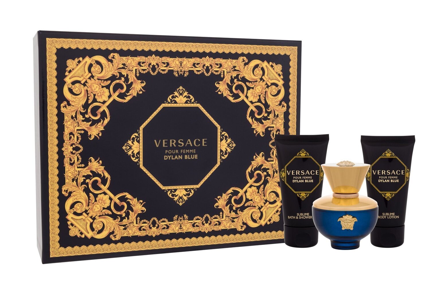 Komplekts Versace Pour Femme Dylan Blue: parfimērijas ūdens EDP sievietēm 50 ml + ķermeņa pieniņš 50 ml + dušas želeja 50 ml цена и информация | Sieviešu smaržas | 220.lv