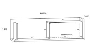 Piekaramais plaukts Meblocross Box 11 1D, baltā/gaišā ozolkoka krāsā цена и информация | Полки | 220.lv