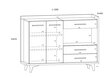Kumode Meblocross Box 02 2D3S, gaiša ozola/baltas krāsas cena un informācija | Kumodes | 220.lv