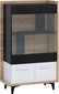 Vitrīna Meblocross Box 12 2D, baltā/gaišā ozolkoka krāsā cena un informācija | Vitrīnas, bufetes | 220.lv