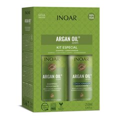 Увлажняющий набор для ухода за волосами с Аргановым маслом INOAR Argan Duo Kit: шампунь 250 мл + кондиционер 250 мл kaina ir informacija | Шампуни | 220.lv