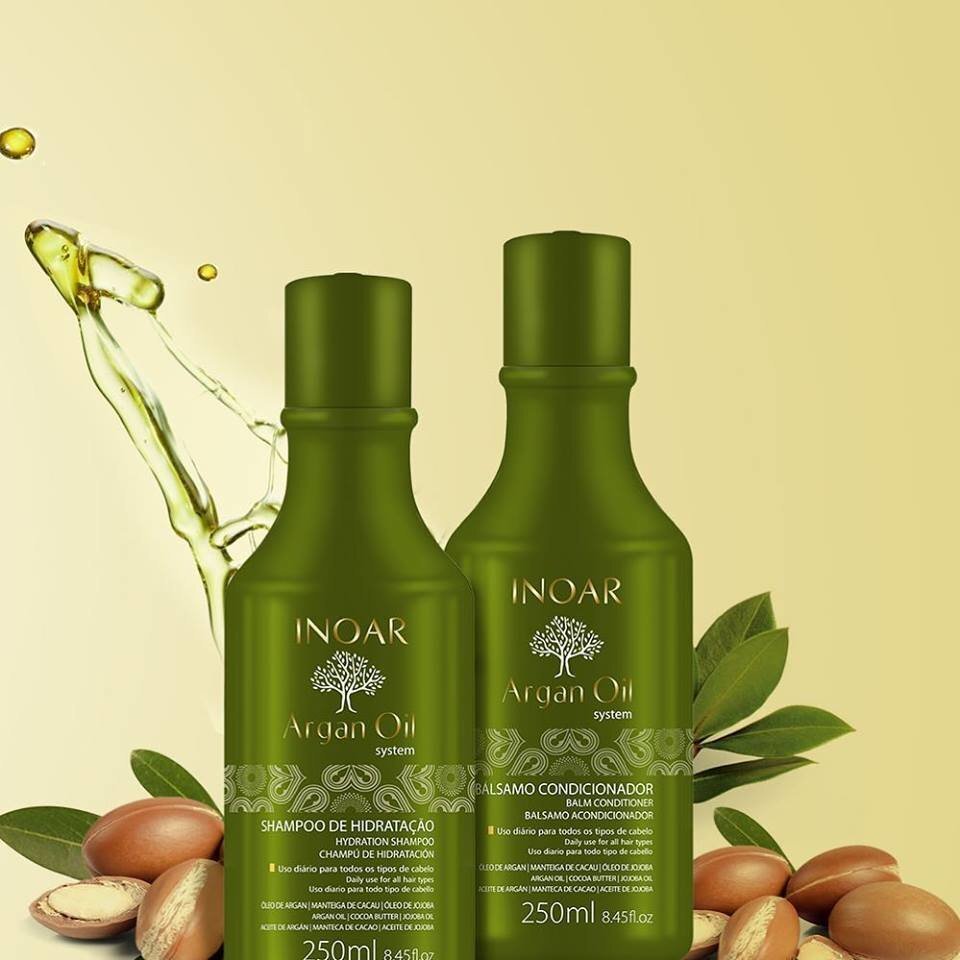 Mitrinošs matu kopšanas komplekts ar argana eļļu Inoar Argan Duo Kit: šampūns 250 ml + kondicionieris 250 ml цена и информация | Šampūni | 220.lv