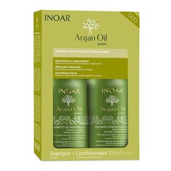 Увлажняющий набор для ухода за волосами с Аргановым маслом INOAR Argan Duo Kit: шампунь 250 мл + кондиционер 250 мл цена и информация | Шампуни | 220.lv