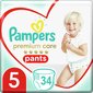 Autiņbiksītes PAMPERS Premium Pants, Value Pack, 5. izmērs, 34 gab. cena un informācija | Autiņbiksītes | 220.lv