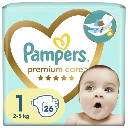 Autiņbiksītes Pampers Premium Care, Small Pack 1 izmērs, 26 gab. цена и информация | Autiņbiksītes | 220.lv