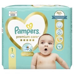 Подгузники PAMPERS Premium Care, Small Pack 1 размер, 26 шт. цена и информация | Pampers Для ухода за младенцем | 220.lv