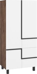 Шкаф Meblocross Lars 10 4D, белый/темно-коричневый цена и информация | Шкафы | 220.lv
