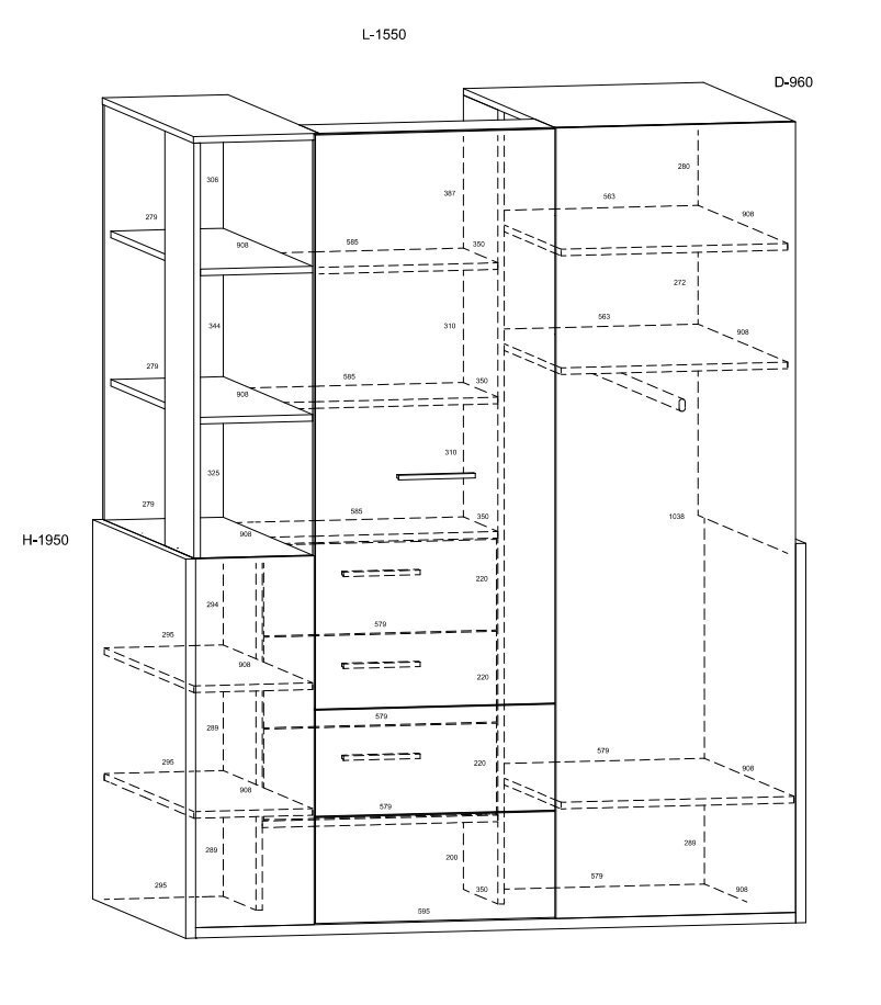 Skapis Meblocross Hey 21, balts/dzeltens цена и информация | Bērnu skapji | 220.lv