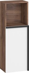 Подвесной шкафчик Meblocross Lars 11 1D, белый/темно-коричневый цена и информация | Шкафчики в гостиную | 220.lv